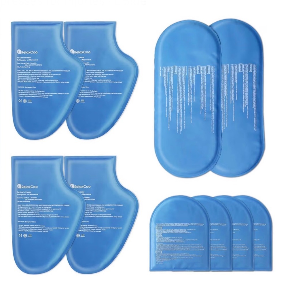 RelaxCoo 10PC Replacement Ice🧊Pack for Socks🧦& Hand Cooling Gloves🧤S/M